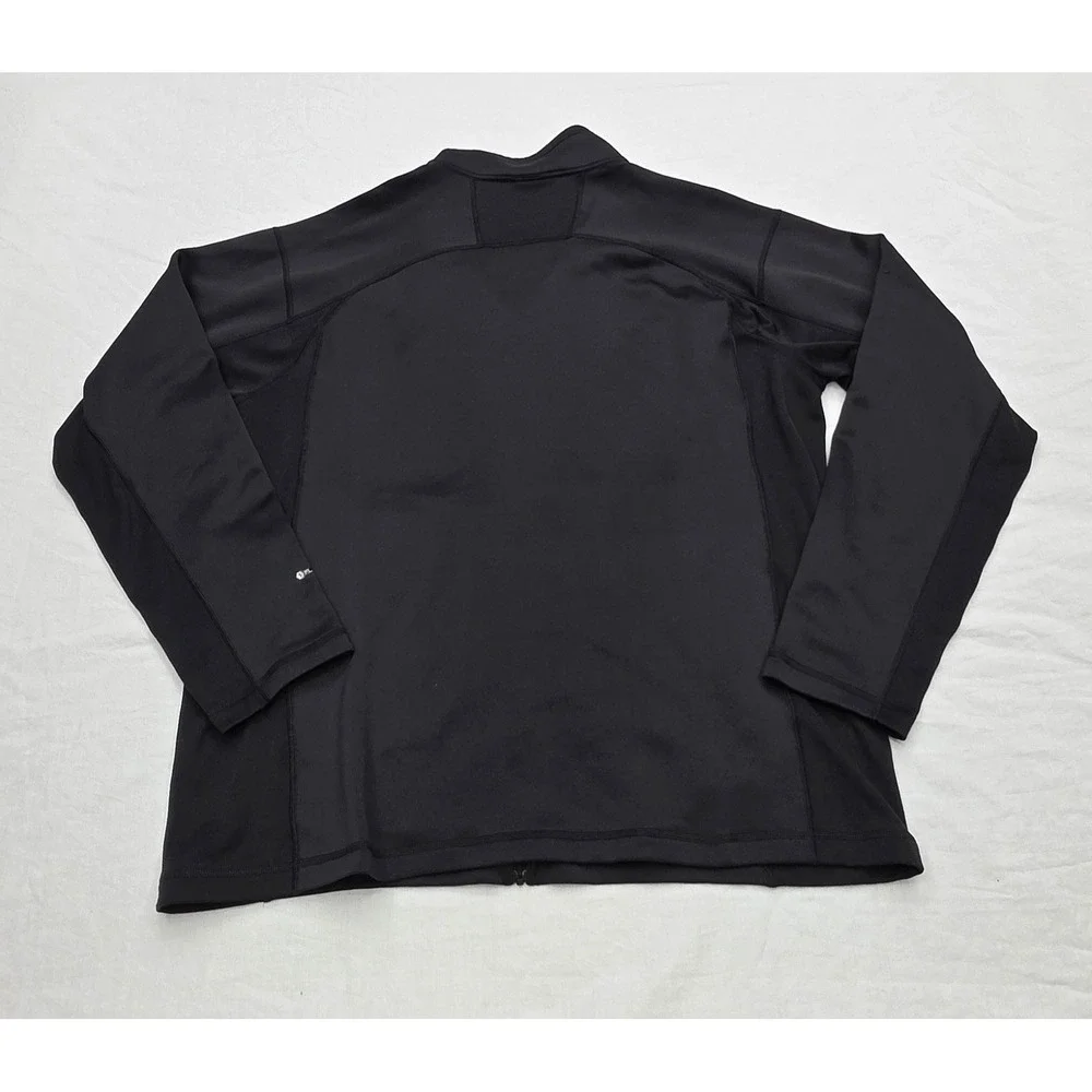 The North Face FlashDry Full Zip Jacket Mens XL Black Mock Neck Fleece Lined